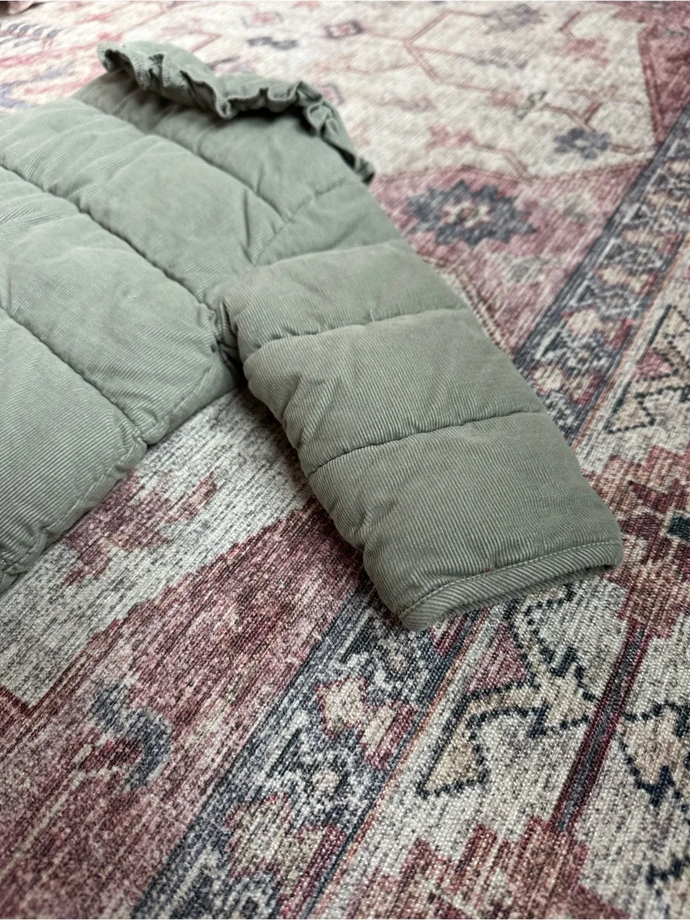 H&M 9M Olive Green Quilted Puffer Jacket